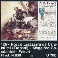 Cartolina carabiniere medaglia d'oro